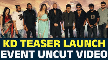 KD Movie Teaser Launch Event Uncut Video | Dhruva Sarja | Prem | Shilpa Shetty | Sanjay Dutt