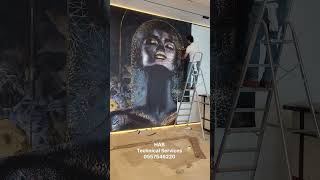 Fancy Wallpaper fixing | How to fix Luxury Wallpaper | FixHAB #interiordesign #dubailife #homerepair