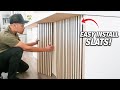 How To Install EASY INSTALL Wood SLATS! | Modern Kitchen Build