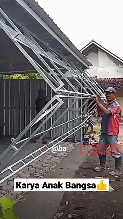 Jago tralis pintu lipat bisa jadi kanopi #bangncip #proses #karyaanakbangsa #viralvideo