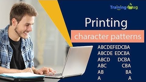 Java code for Printing Character Pattern