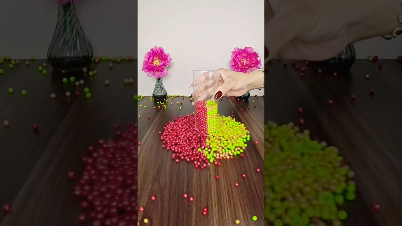 Satisfying Reverse Beads ASMR ♥️💚💛 #reverse #asmr #satisfying