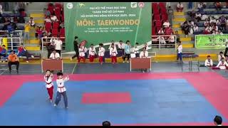 Quyền Taekwondo sáng tạo đôi nam nữ tiểu học HKPĐ TP.HCM 2024.