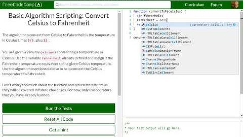 Basic Algorithm Scripting Convert Celsius to Fahrenheit free code camp Dani