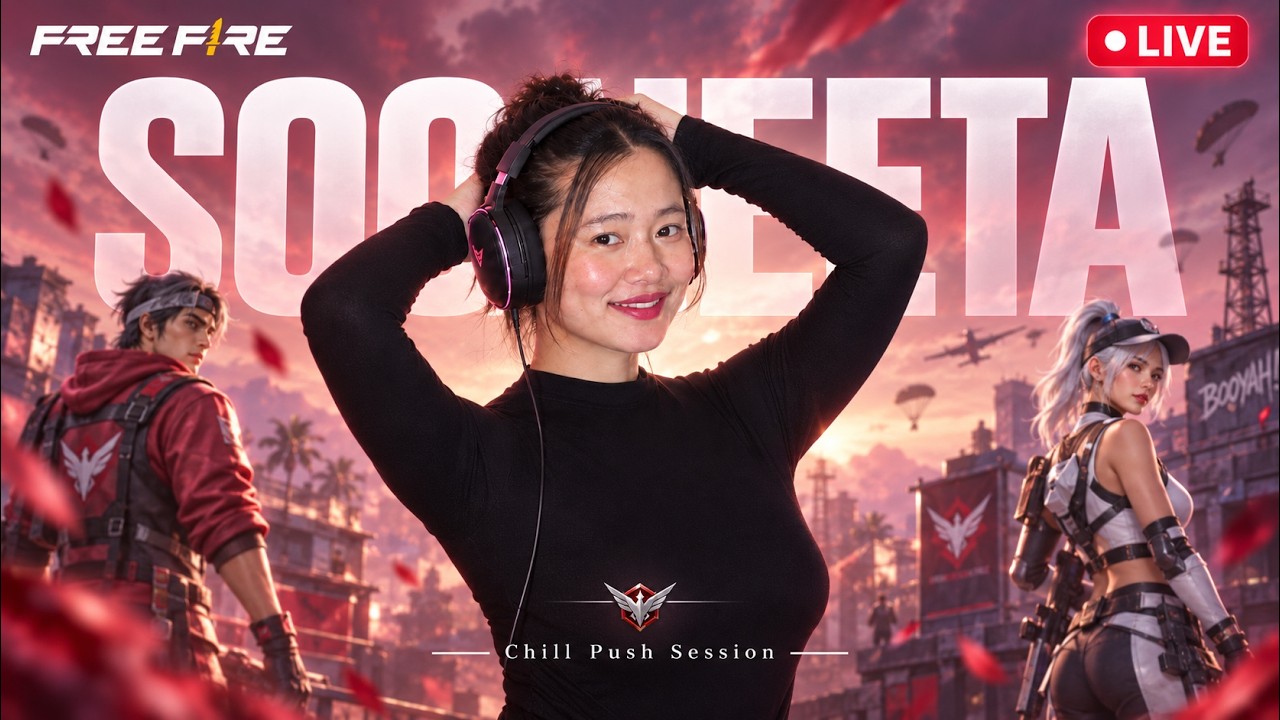 🔴 Free Fire LIVE with Sooneeta | Rank Push & Intense Gameplay ❤️ #freefire #live #sooneeta
