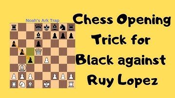 Chess Opening Trick for Black against Ruy Lopez | No Secret But Famous Noah