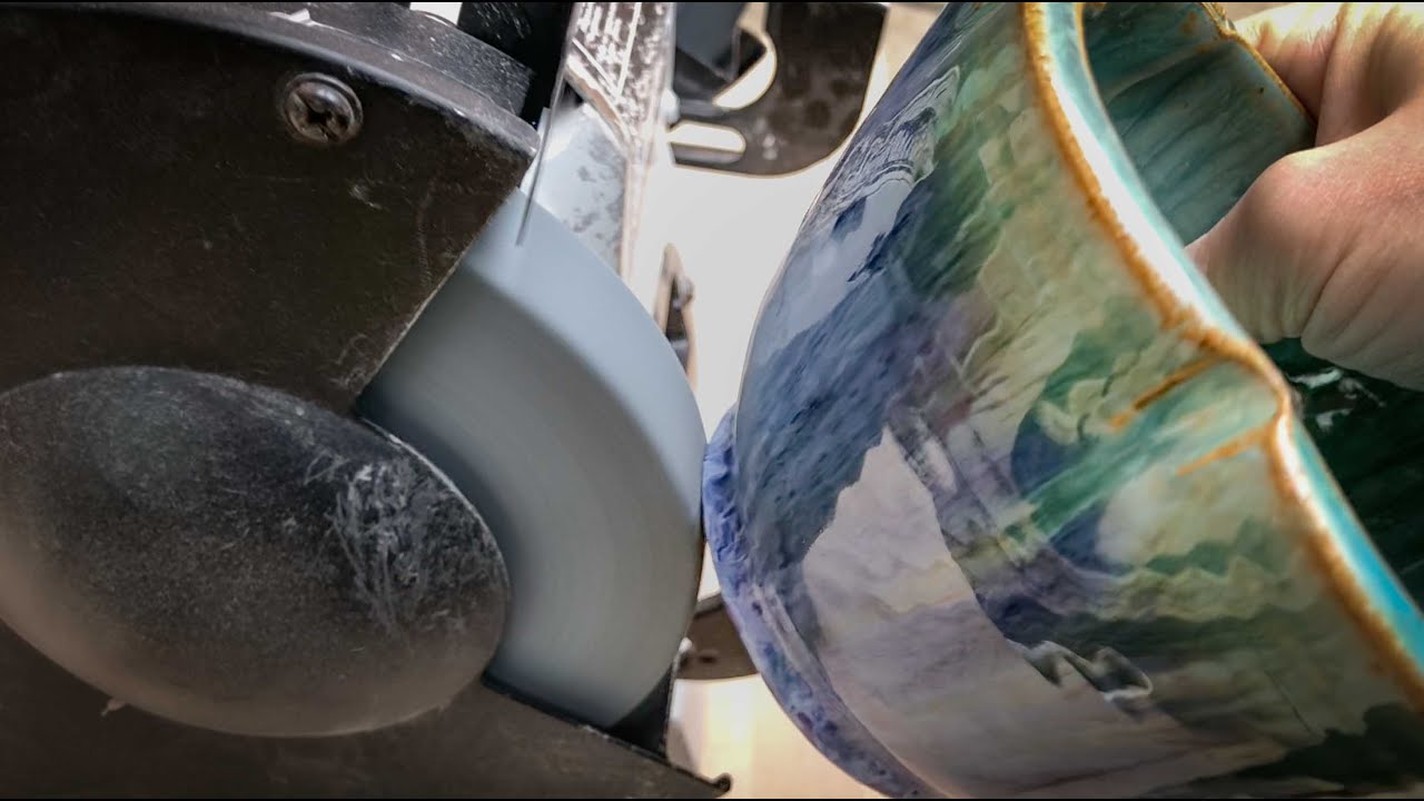Grinding Pot Bottoms Due to Runny Glaze!  Day 13 Quarantine Distraction Video
