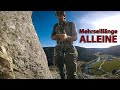 Mehrseillänge alleine klettern -  Schreyfels März