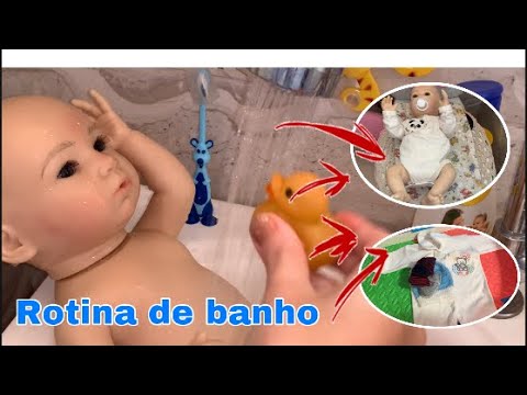 Rotina de banho do meu bebê Reborn Theo/ Milli Produções