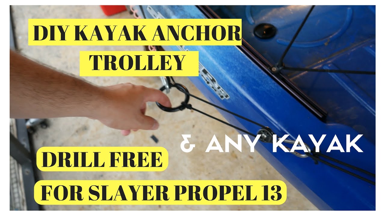 no drill anchor trolley diy kayak anchor trolley drill