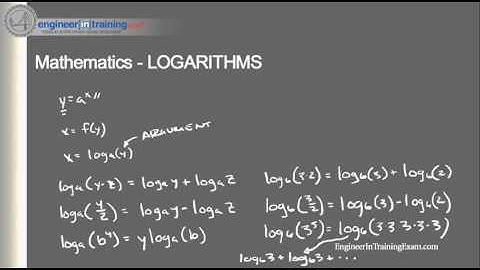 Logarithms - Engineer In Training FE EIT Review