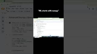 Numpy Tutorial⚡🌟           #machinelearning #numpy #python Update