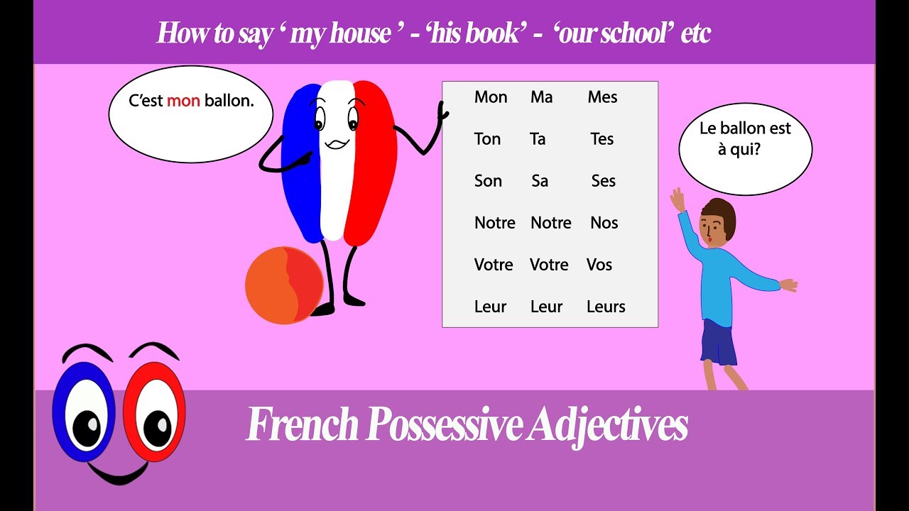 french-possessive-adjectives-adjectifs-possessifs-youtube