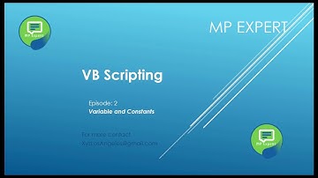 VB Script Episode: 2 (Variable and Constants)