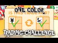 roblox: ONE COLOR TRADING CHALLENGE WITH RANDOM PLAYERS IN ADOPT ME!