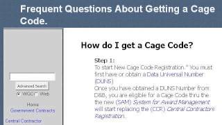 What Are The Requirements For Getting A Cage Code
