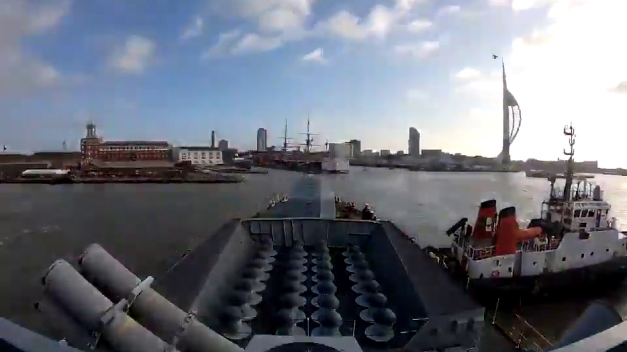 Time-lapse video: HMS Kent returns home
