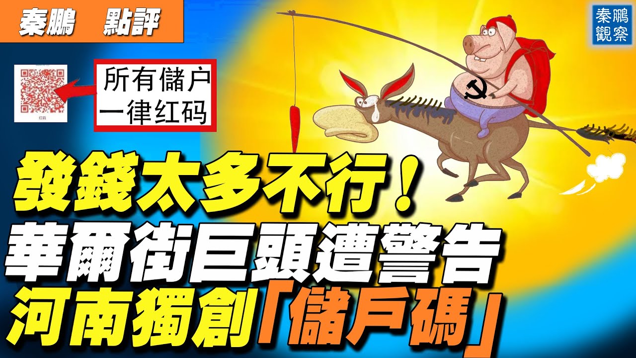 秦鹏直播】发钱太多华尔街巨头遭警告比特币血崩发生了什么? | 共同富裕| 河南独创| 村镇银行| 新唐人电视台