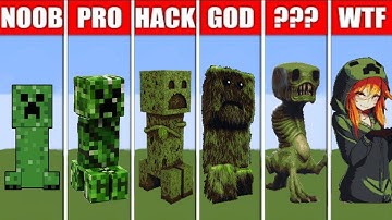 PIXEL ART (NOOB vs PRO vs HACKER) CREEPER IN MINECRAFT!