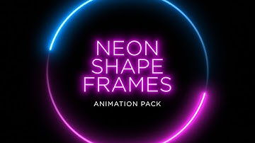 Neon Frame Loop Animations - Pack of 7 Videos