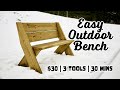 30 outdoor bench with back only 3 tools and 30mins