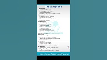 Thesis Outline #thesis
