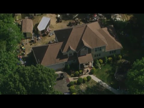 SKYFOX over scene of deadly mass shooting at Bridgeton, NJ house party