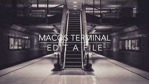 macOS Terminal - open a file with a text editor
