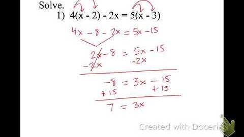 (3.5) Solving Equations with Variables on both sides