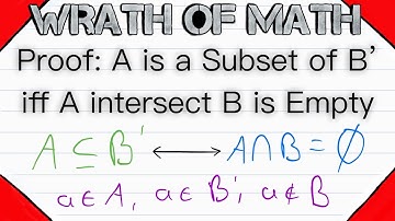 Proof: A is a Subset of B
