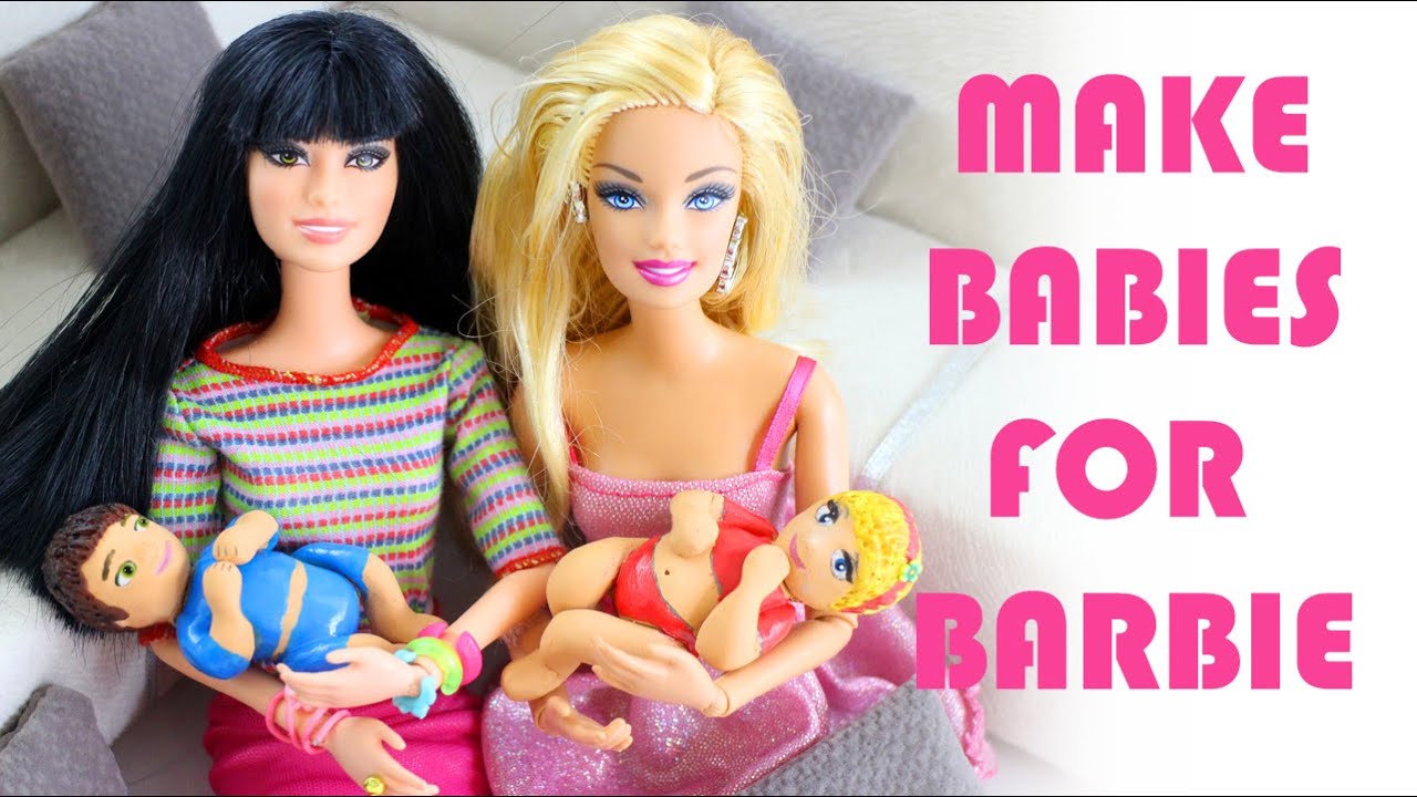 barbie doll with clay