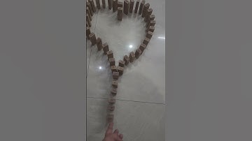 Wow ! How is it possible!!! I made a heart using domino effect #shorts