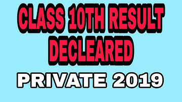 Class 10th biannual private 2019 Result decleared || jk bose