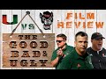 Miami Hurricanes vs NC State Wolfpack | #GoodBadUgly Film Review