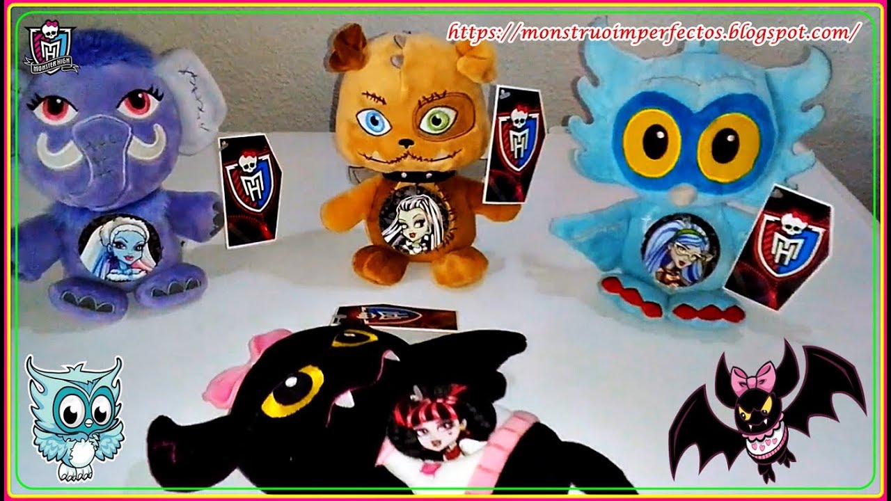 Watzit, Count Fabulous, Shiver, y Sir Hoots A Lot (Peluches Gipsy: Monster  High) | Reviews (Español) - YouTube
