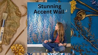 Stenciling A Beautiful Accent Wall Using Cutting Edge Stencils Goldenrod Wall Stencil Pattern!