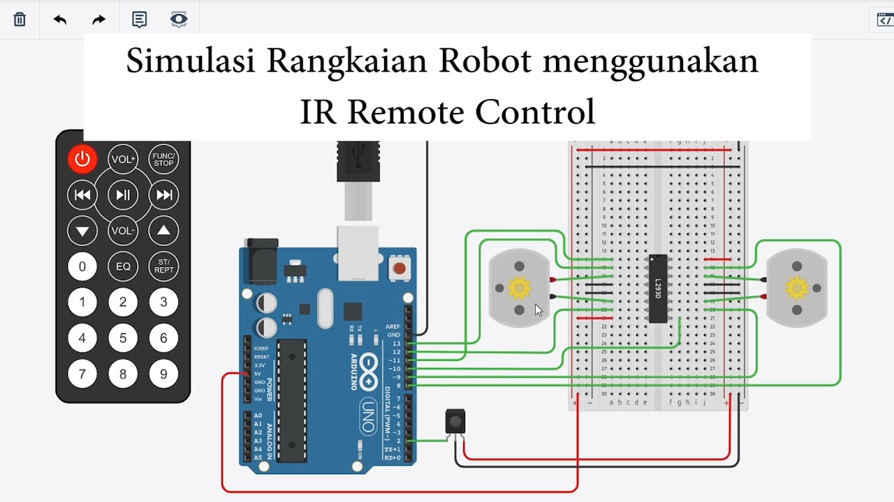 rangkaian mobil remot arduino