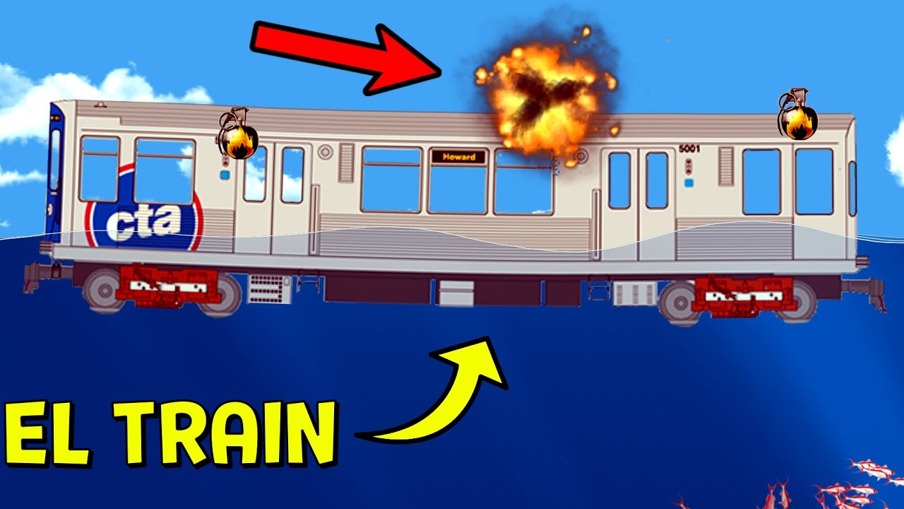 EL Train In the WATER ◉ Floating Sandbox