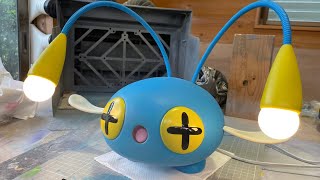 【Pokémon Clay Art】Making Chinchou with a desk  lamp