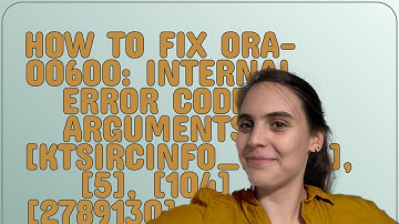 Dba: How to fix ORA-00600: internal error code, arguments: ktsircinfo_num1, 5, 104, 2789130, , , ...