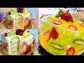 PASTEL GELATINA FRUTAL DE TRES LECHES😱| Fruit Jelly cake