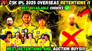 CSK Mega Auction Overseas Retentions💥 | Superstar players in Squad🔥| IPL 2024 news