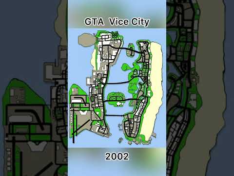 Evolution of GTA maps in GTA games #shorts #gta