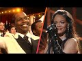 Rihanna performs lift me up at 2023 oscars as aap rocky cheers her on