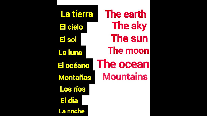 Aprende como se dice éstos nombres en inglés