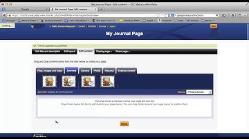 Mahara: Creating, Publishing and Sharing a Journal