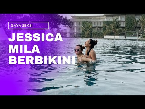 Gaya Seksi Jessica Mila Berbikini di Kolam Renang