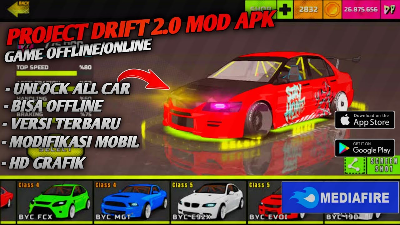 (GAME) DOWNLOAD PROJECT DRIFT 2.0 MOD APK TERBARU 2023 BISA