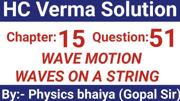 H.C. Verma Solutions - Wave Motion and Waves on a String - Chapter 15, Question 51