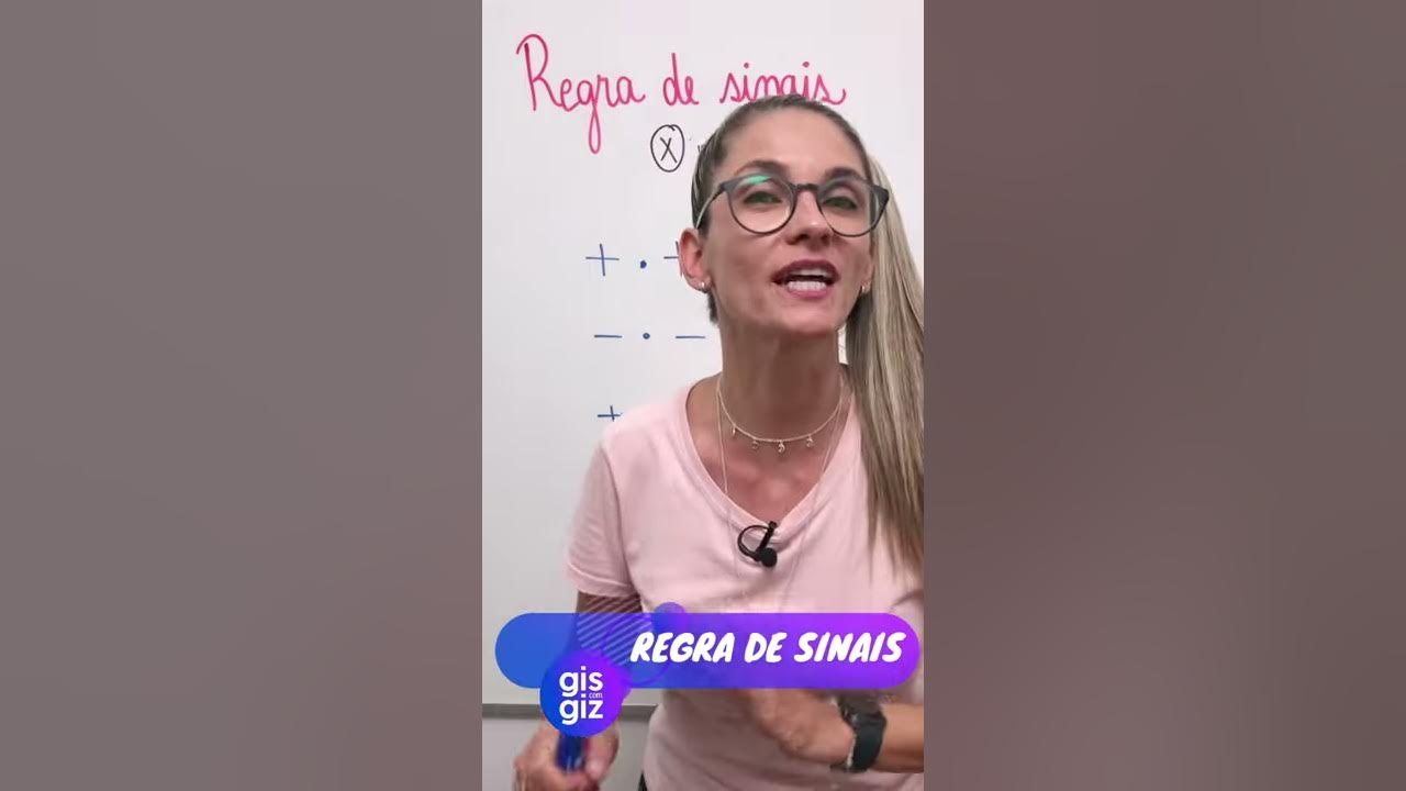 Matemática Gis com Giz - ⛔️Marque essa REGRA DE SINAIS para não